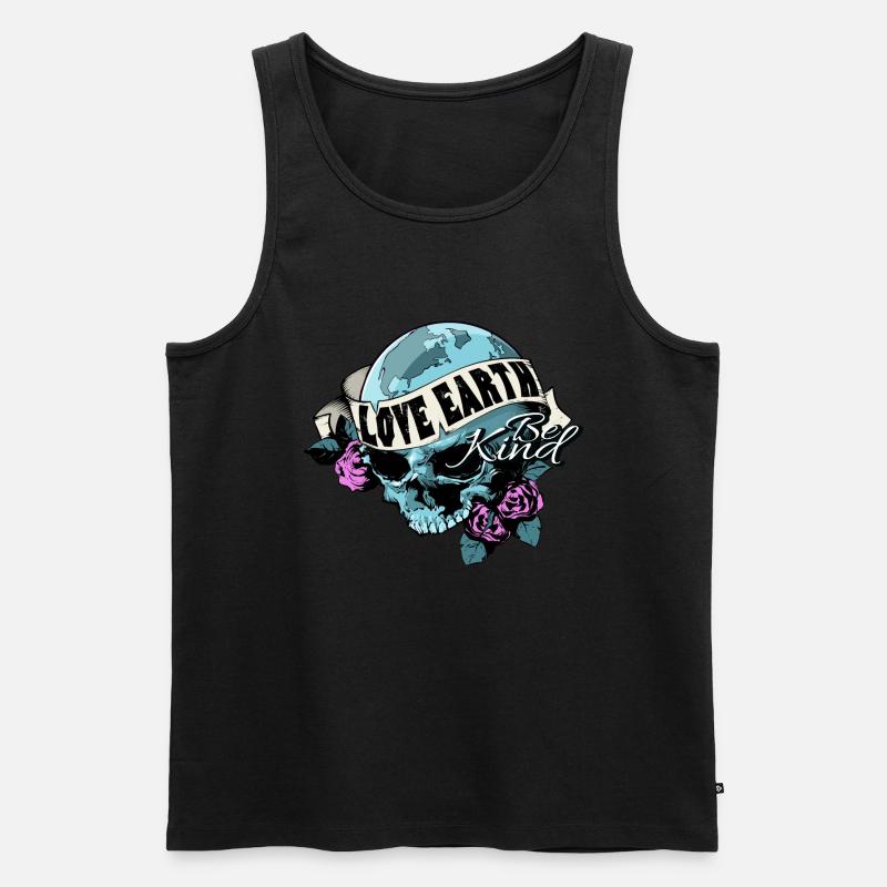 Mutter Erde - Männer Premium Bio Tank Top - Schwarz