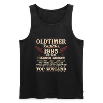 Oldtimer Baujahr 1995 Jahrgang Geburtstag Geschenk - Männer Premium Bio Tank Top - Schwarz - Vorne - Michal (187cm)