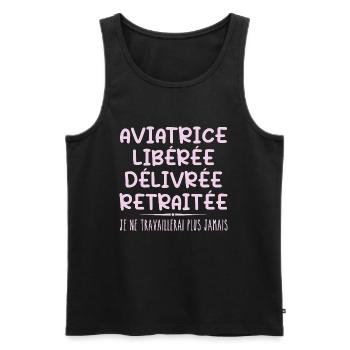 Aviator feiert Ruhestand mit humorvollem Geschenk - Männer Premium Bio Tank Top - Schwarz - Vorne - AI Model Male 178 light (178cm)