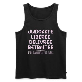 Judoka feiert ihren Ruhestand mit humorvollem Geschenk - Männer Premium Bio Tank Top - Schwarz - Vorne - Michal (187cm)