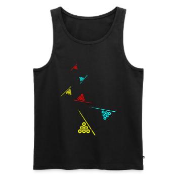 Billard symbol icon - Männer Premium Bio Tank Top - Schwarz - Vorne - Michal (187cm)