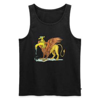 DER WASSERHAHN - Männer Premium Bio Tank Top - Schwarz - Vorne - AI Model Male 178 light (178cm)