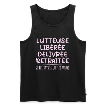 Wrestler feiert Ruhestand mit Humorgeschenk - Männer Premium Bio Tank Top - Schwarz - Vorne - Michal (187cm)