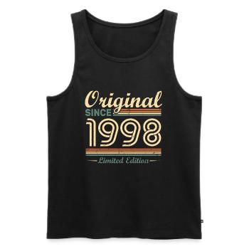 Original 1998 Vintage cadeau d'Anniversaire Rétro - Débardeur bio Premium Homme - noir - Devant - Michal (187cm)