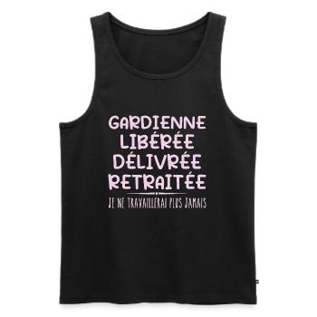 Babysitterin feiert ihren Ruhestand mit Humor Geschenk - Männer Premium Bio Tank Top - Schwarz - Vorne - AI Model Male 178 light (178cm)