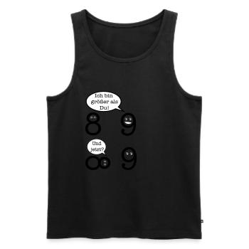 Mathematics Joke - Men's Premium Organic Tank Top - black - Front - AI Model Male 178 light (178cm)