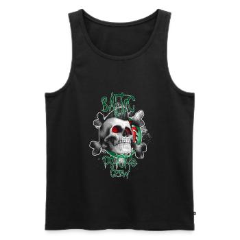 BalticPsychoCrew vert rouge - Débardeur bio Premium Homme - noir - Devant - AI Model Male 178 light (178cm)