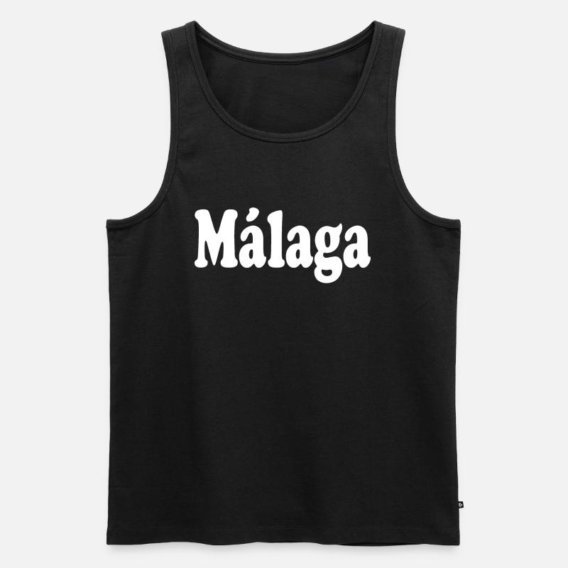MALAGA - Männer Premium Bio Tank Top - Schwarz