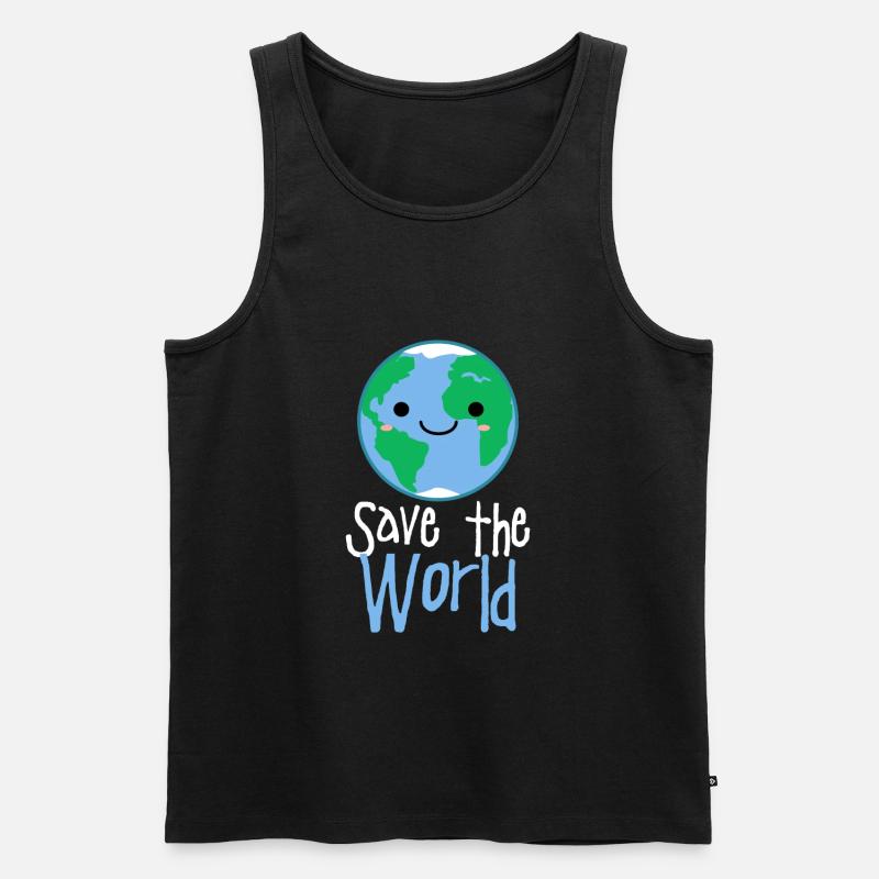 Umweltschutz - Männer Premium Bio Tank Top - Schwarz
