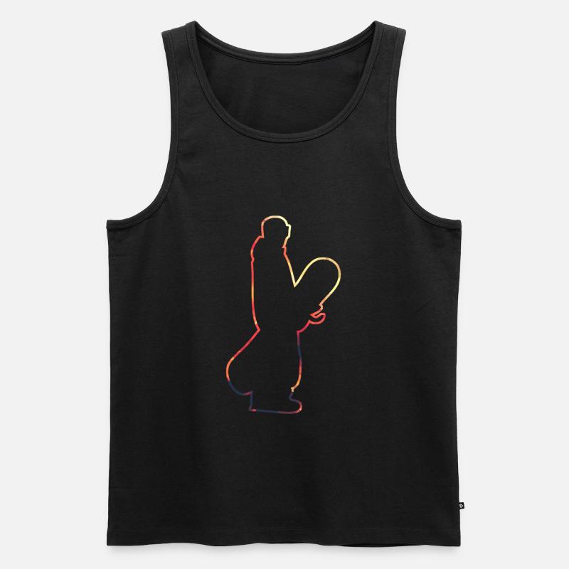Snowboarder - Männer Premium Bio Tank Top - Schwarz