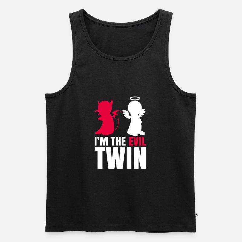 Zwillinge Geschenk - Männer Premium Bio Tank Top - Schwarz