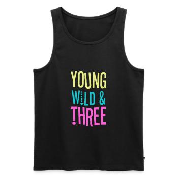 3 Jahre Alt & Geschenk 3. Geburtstag - Männer Premium Bio Tank Top - Schwarz - Vorne - Michal (187cm)