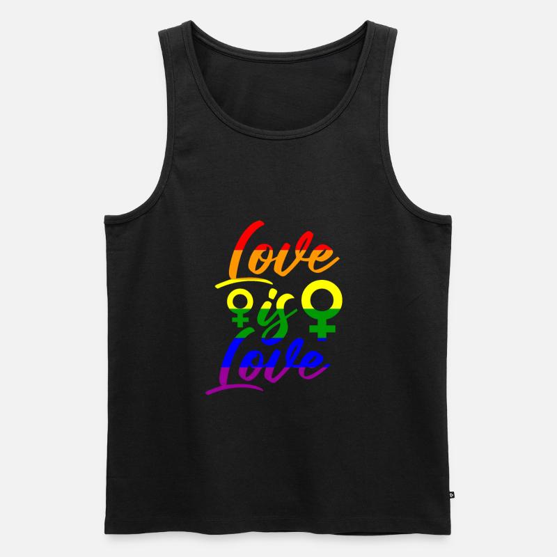 Lesbische Liebe - Männer Premium Bio Tank Top - Schwarz
