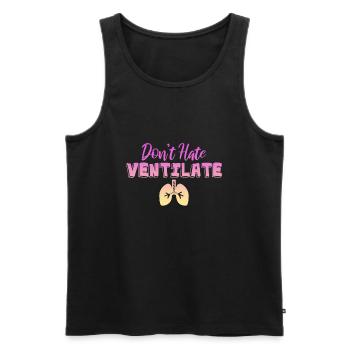 Pneumologie & Atmungstherapeut Geschenk - Männer Premium Bio Tank Top - Schwarz - Vorne - Michal (187cm)