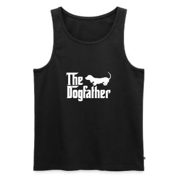 Dackel - Männer Premium Bio Tank Top - Schwarz - Vorne - AI Model Male 178 light (178cm)