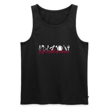 Garten - Männer Premium Bio Tank Top - Schwarz - Vorne - AI Model Male 178 light (178cm)