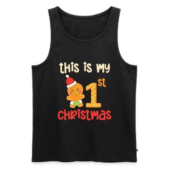 this is my 1.christmas - Männer Premium Bio Tank Top - Schwarz - Vorne - Michal (187cm)