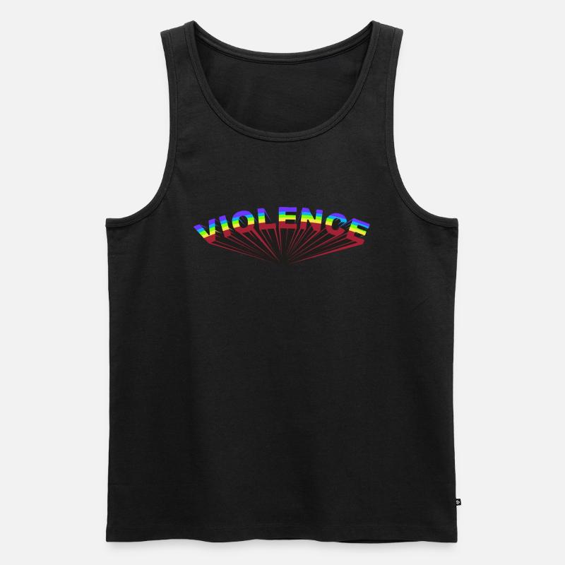 GEWALT - Männer Premium Bio Tank Top - Schwarz