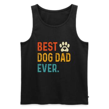 Jahrgang bester Hundepapa aller Zeiten, Hund Papa Geschenk - Männer Premium Bio Tank Top - Schwarz - Vorne - Michal (187cm)