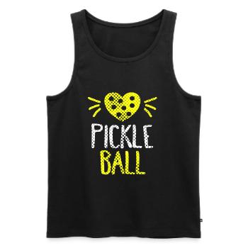 I Love Pickleball - Men's Premium Organic Tank Top - black - Front - Michal (187cm)