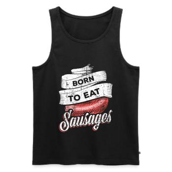 Sausage sausages - Men's Premium Organic Tank Top - black - Front - Michal (187cm)