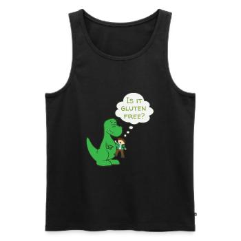 Dino Gluten Free Human Gift Nutrition - Men's Premium Organic Tank Top - black - Front - Michal (187cm)