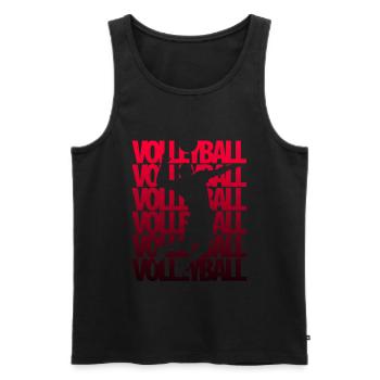 Équipe de volleyball - Débardeur bio Premium Homme - noir - Devant - Michal (187cm)
