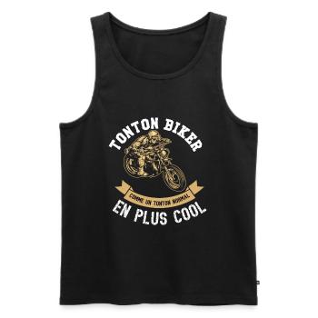 tonton biker - Débardeur bio Premium Homme - noir - Devant - Michal (187cm)
