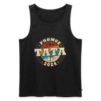 Promue tata 2024 - Débardeur bio Premium Homme - noir - Devant - Michal (187cm)