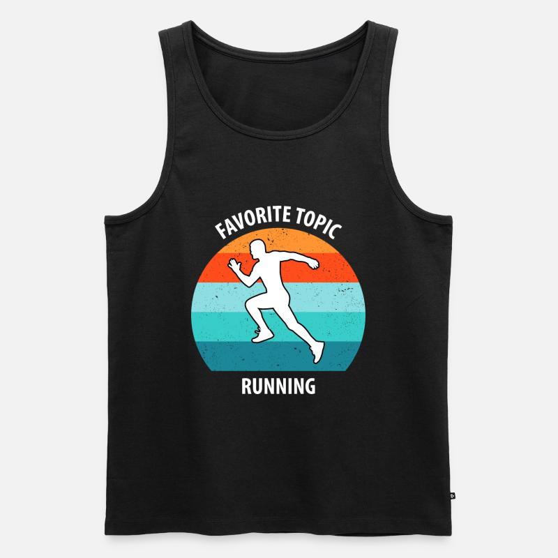 Joggen - Männer Premium Bio Tank Top - Schwarz