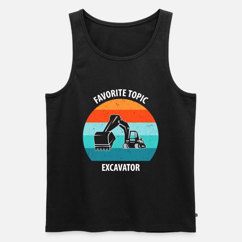 Bagger Baggerfahrer Baggerwagen - Männer Premium Bio Tank Top - Schwarz