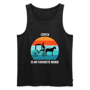 Kutscher Kutsche Pferdekutscher Kutschieren - Männer Premium Bio Tank Top - Schwarz - Vorne - Michal (187cm)