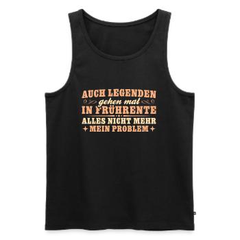 Frührente Angehender Rentner Altersteilzeit - Männer Premium Bio Tank Top - Schwarz - Vorne - AI Model Male 178 light (178cm)