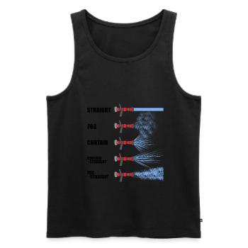 Firefighter Firetruck Fire Brigade Gift - Men's Premium Organic Tank Top - black - Front - Michal (187cm)