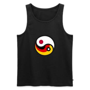 German-Japanese friendship - Men's Premium Organic Tank Top - black - Front - Michal (187cm)