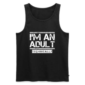 18. Geburtstag Volljährig Erwachsen 18 Jahre alt - Männer Premium Bio Tank Top - Schwarz - Vorne - Michal (187cm)