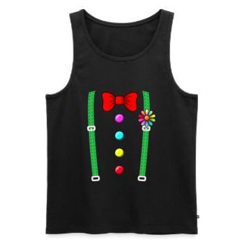 Circus Clown Costume Clown Carnival - Men's Premium Organic Tank Top - black - Front - AI Model Male 178 light (178cm)