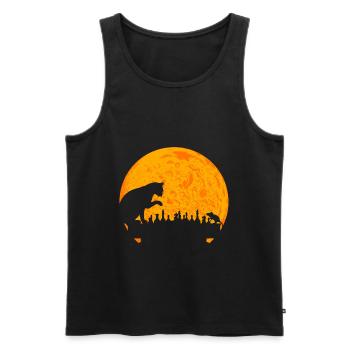 Chess Game Cat Mouse Chessboard Chess Pieces - Men's Premium Organic Tank Top - black - Front - Michal (187cm)
