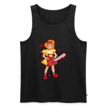 Chainsaw girl punk goth horror fan - Men's Premium Organic Tank Top - black - Front - AI Model Male 178 light (178cm)