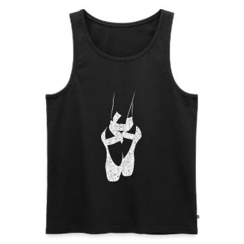 Ballettschuhe Spitzenschuhe Ballettfuß - Männer Premium Bio Tank Top - Schwarz - Vorne - AI Model Male 178 light (178cm)