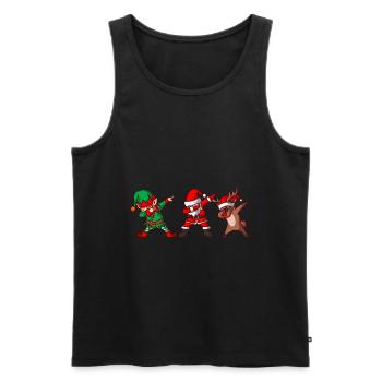 Dabbing Weihnachtsmann Weihnachten Xmas - Männer Premium Bio Tank Top - Schwarz - Vorne - Michal (187cm)