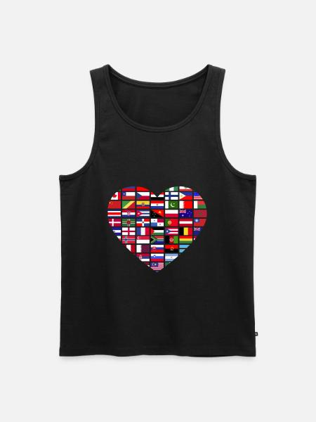 Flags of the countries of the world - Men's Premium Organic Tank Top - black