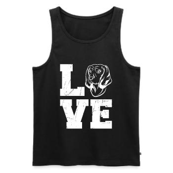 Bayerischer Gebirgsschweisshund Jagdhund - Männer Premium Bio Tank Top - Schwarz - Vorne - AI Model Male 178 light (178cm)