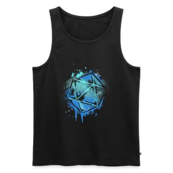 RPG Dice Tabletop Rollenspieler 20 Sided Die - Männer Premium Bio Tank Top - Schwarz - Vorne - AI Model Male 178 light (178cm)