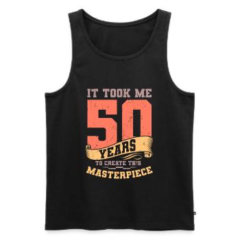 Geschenk zum 50. Geburtstagfür ein 50 Jahre altes - Männer Premium Bio Tank Top - Schwarz - Vorne - Michal (187cm)