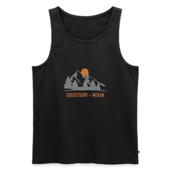 Oberstdorf Meran Fernwanderweg E5 Alpenüberquerung - Männer Premium Bio Tank Top - Schwarz - Vorne - AI Model Male 178 light (178cm)