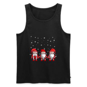 Christmas gnomes - Men's Premium Organic Tank Top - black - Front - Michal (187cm)