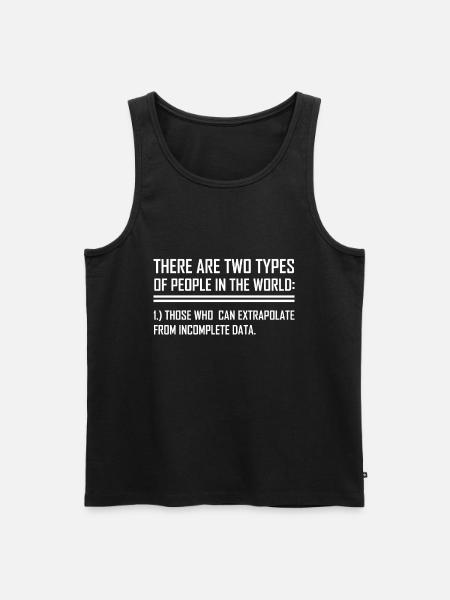 Data extrapolate statistics formula - Men's Premium Organic Tank Top - black