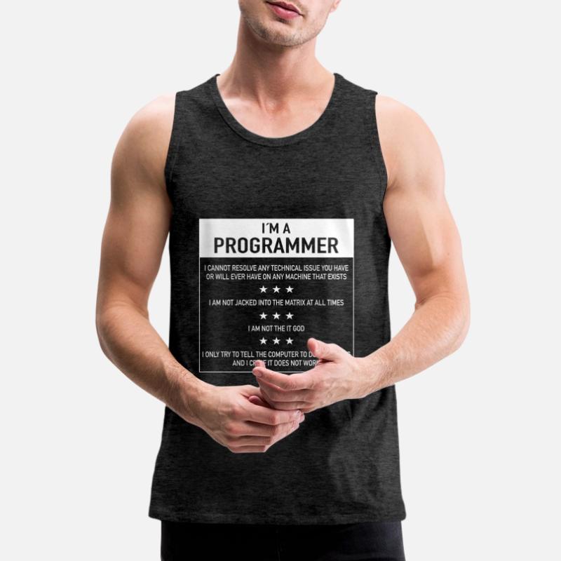 Ich bin ein Programmierer Zitat für Coder Männer Premium Bio Tank Top