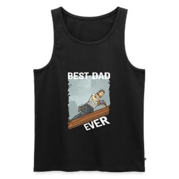 Best Dad Ever Roofer Father's Day Men's Day - Men's Premium Organic Tank Top - black - Front - Michal (187cm)